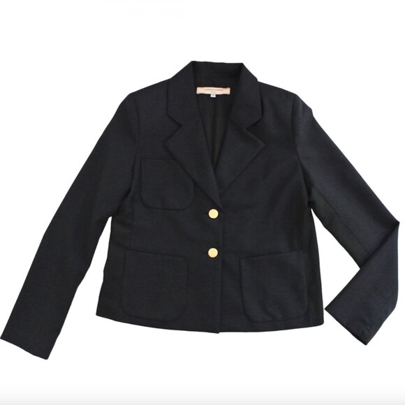 LA PRESTIC OUISTON lightweight wool silk blazer sz 1 S jacket - Picture 3 of 4